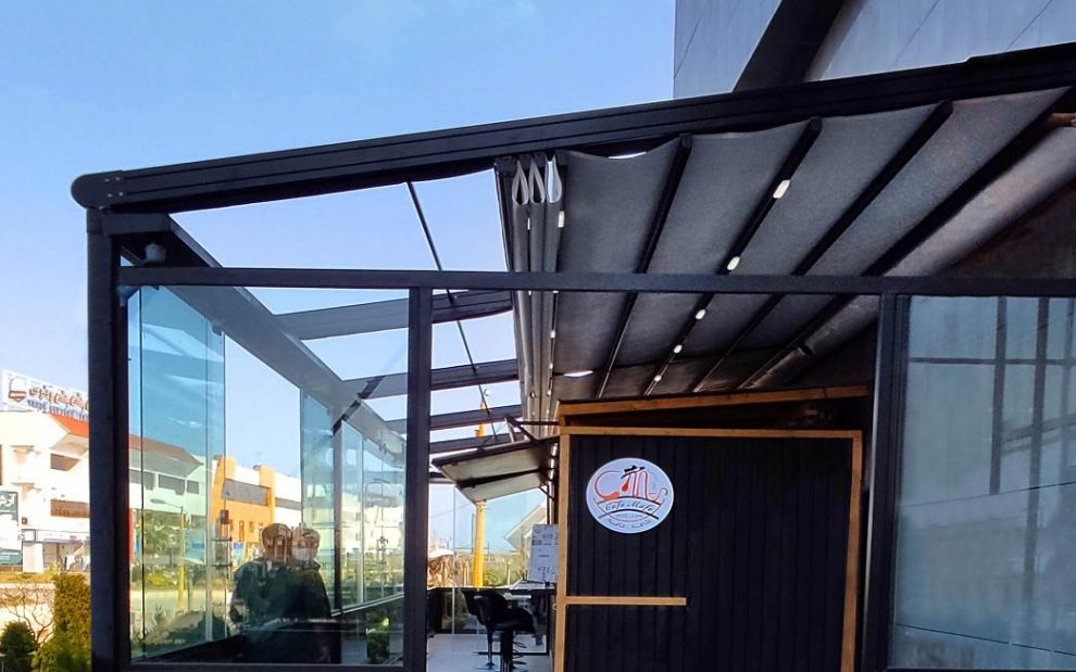سایه-بان-برقی-کافه-کاسپین