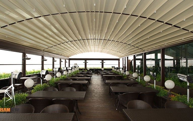 سقف متحرک آلاچیق